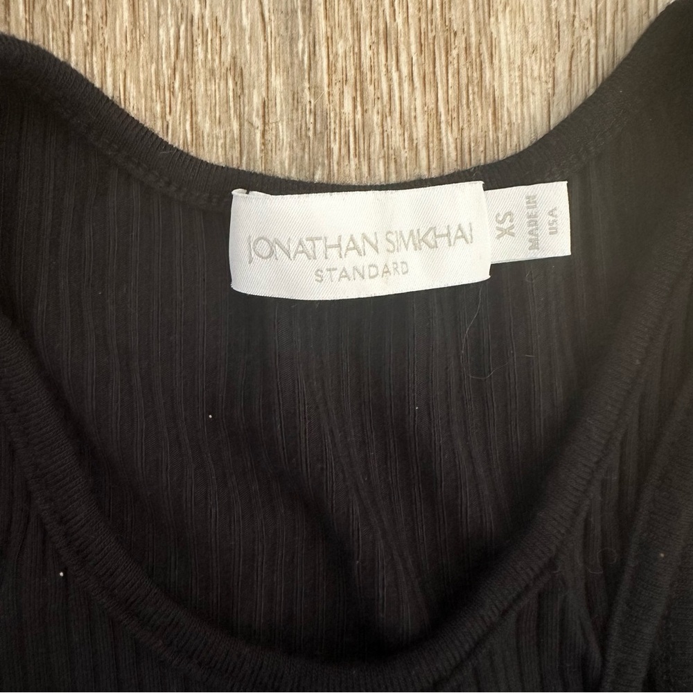 Jonathan Simkhai Irene Shaping Rib Racer Tank In Black - Picture 8 of 9